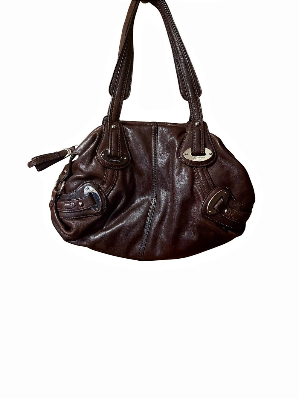 B Makowsky  Leather Shoulder Bag in Brown
